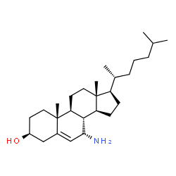 ChemSpider 2D Image | (3beta,7alpha)-7-Aminocholest-5-en-3-ol | C27H47NO