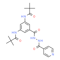 ChemSpider 2D Image | N,N'-{5-[(2-Isonicotinoylhydrazino)carbonyl]-1,3-phenylene}bis(2,2-dimethylpropanamide) | C23H29N5O4
