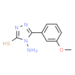 ChemSpider 2D Image | 4-Amino-5-(3-methoxyphenyl)-2,4-dihydro-3H-1,2,4-triazole-3-thione | C9H10N4OS