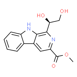 ChemSpider 2D Image | Methyl 1-[(1R)-1,2-dihydroxyethyl]-9H-beta-carboline-3-carboxylate | C15H14N2O4