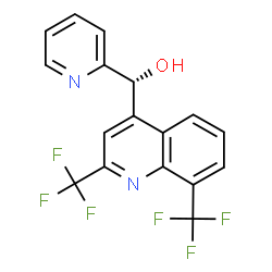 ChemSpider 2D Image | (R)-[2,8-Bis(trifluoromethyl)-4-quinolinyl](2-pyridinyl)methanol | C17H10F6N2O