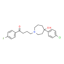 ChemSpider 2D Image | 4-(4-(4-chlorophenyl)-4-hydroxyazepan-1-yl)-1-(4-fluorophenyl)butan-1-one | C22H25ClFNO2