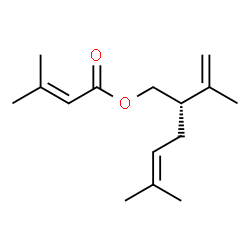 ChemSpider 2D Image | (2S)-2-Isopropenyl-5-methyl-4-hexen-1-yl 3-methyl-2-butenoate | C15H24O2
