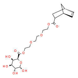 ChemSpider 2D Image | 2-[2-(2-{[(1S,4S)-Bicyclo[2.2.1]hept-5-en-2-ylcarbonyl]oxy}ethoxy)ethoxy]ethyl alpha-D-galactopyranuronate | C20H30O11