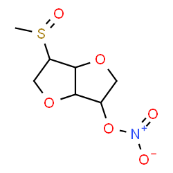 ChemSpider 2D Image | 1,4:3,6-Dianhydro-2-deoxy-2-(methylsulfinyl)-5-O-nitrohexitol | C7H11NO6S