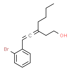 ChemSpider 2D Image | 3-[2-(2-Bromophenyl)ethenylidene]-1-heptanol | C15H19BrO