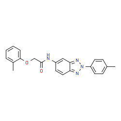 ChemSpider 2D Image | 2-(2-methylphenoxy)-N-[2-(4-methylphenyl)-5-benzotriazolyl]acetamide | C22H20N4O2