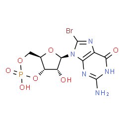 ChemSpider 2D Image | 8-Bromo-cGMP | C10H11BrN5O7P