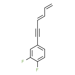 ChemSpider 2D Image | 1,2-Difluoro-4-[(3E)-3,5-hexadien-1-yn-1-yl]benzene | C12H8F2