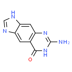 ChemSpider 2D Image | 6-AMINO-3,7-DIHYDRO-IMIDAZO[4,5-G]QUINAZOLIN-8-ONE | C9H7N5O