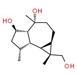 ChemSpider 2D Image | (1S,1aR,4R,4aR,5R,7R,7aS,7bS)-1-(Hydroxymethyl)-1,4,7-trimethyldecahydro-1H-cyclopropa[e]azulene-4,5-diol | C15H26O3