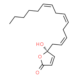 ChemSpider 2D Image | (5S)-5-Hydroxy-5-[(2Z,5Z,8Z)-2,5,8-tetradecatrien-1-yl]-2(5H)-furanone | C18H26O3
