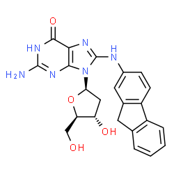 ChemSpider 2D Image | N-(Deoxyguanosin-8-yl)-2-aminofluorene | C23H22N6O4
