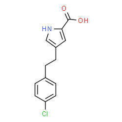 ChemSpider 2D Image | 4-(4-Chlorophenethyl)-1h-Pyrrole-2-Carboxylic Acid | C13H12ClNO2