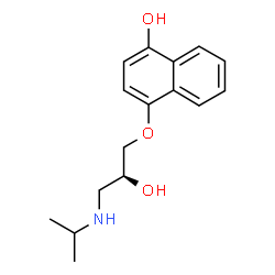 ChemSpider 2D Image | (-)-4-hydroxypropranolol | C16H21NO3