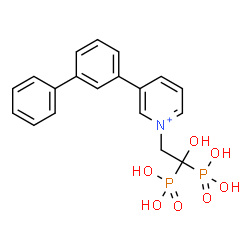 ChemSpider 2D Image | 3-(3-Biphenylyl)-1-(2-hydroxy-2,2-diphosphonoethyl)pyridinium | C19H20NO7P2