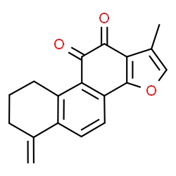 ChemSpider 2D Image | 1-Methyl-6-methylene-6,7,8,9-tetrahydrophenanthro[1,2-b]furan-10,11-dione | C18H14O3
