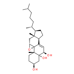 ChemSpider 2D Image | (3beta,5alpha,6beta,11alpha)-9,11-Epoxycholest-7-ene-3,5,6-triol | C27H44O4