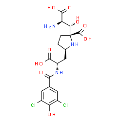 ChemSpider 2D Image | kaitocephalin | C18H21Cl2N3O9