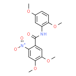 ChemSpider 2D Image | N-(2,5-Dimethoxyphenyl)-4,5-dimethoxy-2-nitrobenzamide | C17H18N2O7