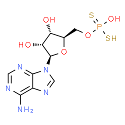 ChemSpider 2D Image | 5'-O-[(Dithiophosphono)]adenosine | C10H14N5O5PS2