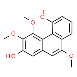 ChemSpider 2D Image | 3,4,9-Trimethoxy-2,5-phenanthrenediol | C17H16O5