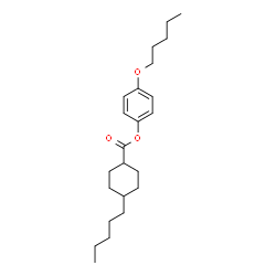 ChemSpider 2D Image | 4-(Pentyloxy)phenyl 4-pentylcyclohexanecarboxylate | C23H36O3