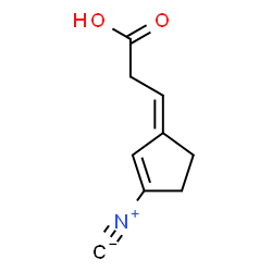 ChemSpider 2D Image | 3-(3-isocyanocyclopent-2-enylidene)propionic acid | C9H9NO2