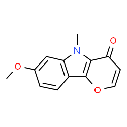 ChemSpider 2D Image | 7-Methoxy-5-methylpyrano[3,2-b]indol-4(5H)-one | C13H11NO3