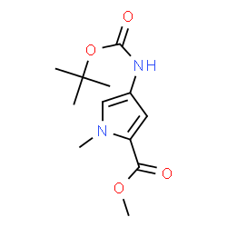 ChemSpider 2D Image | Methyl 4-((tert-butoxycarbonyl)amino)-1-methyl-1H-pyrrole-2-carboxylate | C12H18N2O4