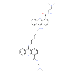 ChemSpider 2D Image | 9,9'-(1,6-Hexanediyldiimino)bis{N-[2-(dimethylamino)ethyl]-4-acridinecarboxamide} | C42H50N8O2