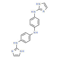 ChemSpider 2D Image | N-1H-imidazol-2-yl-N'-[4-(1H-imidazol-2-ylamino)phenyl]benzene-1,4-diamine | C18H17N7