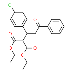 ChemSpider 2D Image | Diethyl [1-(4-chlorophenyl)-3-oxo-3-phenylpropyl]malonate | C22H23ClO5