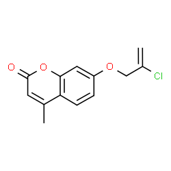 ChemSpider 2D Image | 7-[(2-Chloro-2-propen-1-yl)oxy]-4-methyl-2H-chromen-2-one | C13H11ClO3