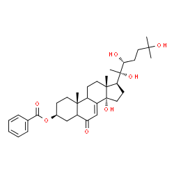 ChemSpider 2D Image | (3beta,9xi,20S,22R)-14,20,22,25-Tetrahydroxy-6-oxocholest-7-en-3-yl benzoate | C34H48O7