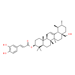 ChemSpider 2D Image | (3beta)-28-Hydroxyurs-12-en-3-yl (2E)-3-(3,4-dihydroxyphenyl)acrylate | C39H56O5