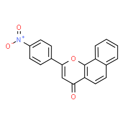 ChemSpider 2D Image | 2-(4-Nitrophenyl)-4H-benzo[h]chromen-4-one | C19H11NO4