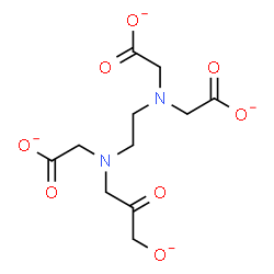 ChemSpider 2D Image | [{2-[Bis(carboxylatomethyl)amino]ethyl}(3-oxido-2-oxopropyl)amino]acetate | C11H14N2O8