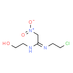 ChemSpider 2D Image | (1E)-N'-(2-Chloroethyl)-N-(2-hydroxyethyl)-2-nitroethanimidamide | C6H12ClN3O3