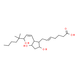 ChemSpider 2D Image | (5E,13Z)-9,11,15-Trihydroxy-16,16-dimethylprosta-5,13-dien-1-oic acid | C22H38O5