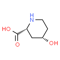 ChemSpider 2D Image | (2R,4S)-4-Hydroxy-2-piperidinecarboxylic acid | C6H11NO3