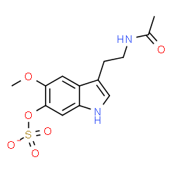 ChemSpider 2D Image | 3-(2-Acetamidoethyl)-5-methoxy-1H-indol-6-yl sulfate | C13H15N2O6S