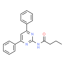 ChemSpider 2D Image | N-(4,6-Diphenyl-2-pyrimidinyl)butanamide | C20H19N3O