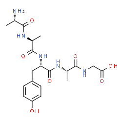 ChemSpider 2D Image | L-Alanyl-L-alanyl-L-tyrosyl-L-alanylglycine | C20H29N5O7