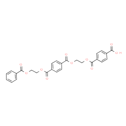 ChemSpider 2D Image | 4-({2-[(4-{[2-(Benzoyloxy)ethoxy]carbonyl}benzoyl)oxy]ethoxy}carbonyl)benzoic acid | C27H22O10