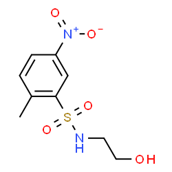 ChemSpider 2D Image | N-(2-Hydroxyethyl)-4-nitro-o-toluenesulfonamide | C9H12N2O5S