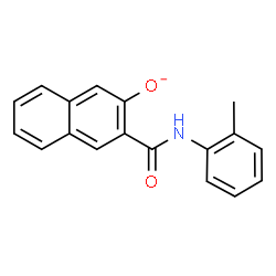 ChemSpider 2D Image | 3-[(2-Methylphenyl)carbamoyl]-2-naphthalenolate | C18H14NO2