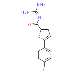 ChemSpider 2D Image | (5-(4-fluorophenyl)furan-2-ylcarbonyl)guanidine | C12H10FN3O2