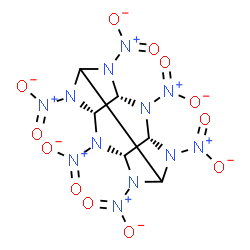 ChemSpider 2D Image | (3R,5S,9R,11S)-2,4,6,8,10,12-Hexanitro-2,4,6,8,10,12-hexaazatetracyclo[5.5.0.0~3,11~.0~5,9~]dodecane | C6H6N12O12