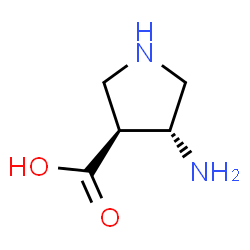 ChemSpider 2D Image | (3S,4R)-4-Amino-3-pyrrolidinecarboxylic acid | C5H10N2O2